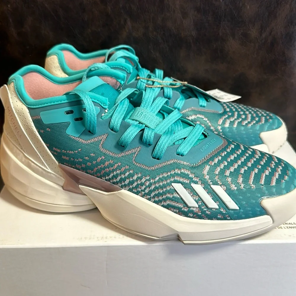 adidas Kids' D.O.N. Issue #4 Basketball Shoes: BLUE/OFF-WHITE: NEW IN BOX: SZ 7